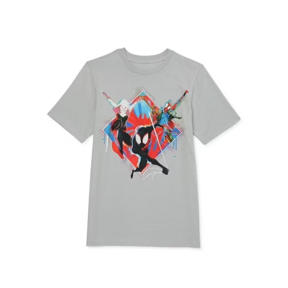 Spider Man Across the Spider-Verse Short Sleeve Graphic T Shirt Size Large 10/12